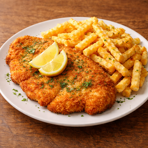 Schnitzel mit Pommes